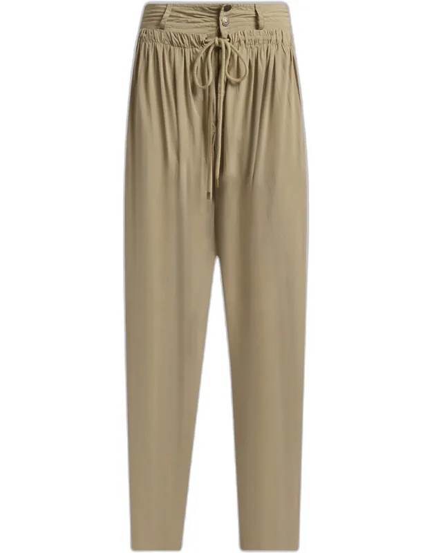 Gathered Loose Pants