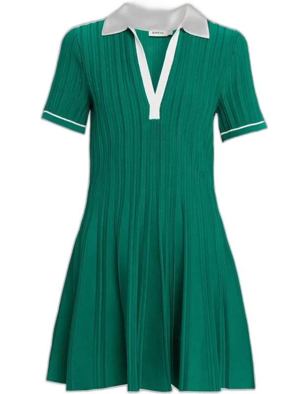 Knit Polo Mini Dress