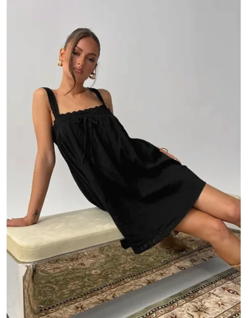 Reason To Stay Lace Trim Floaty Mini Dress