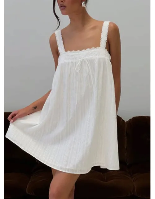 Reason To Stay Lace Trim Floaty Mini Dress