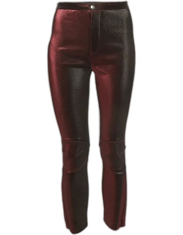 Lurex Knit Knee Panel Pants