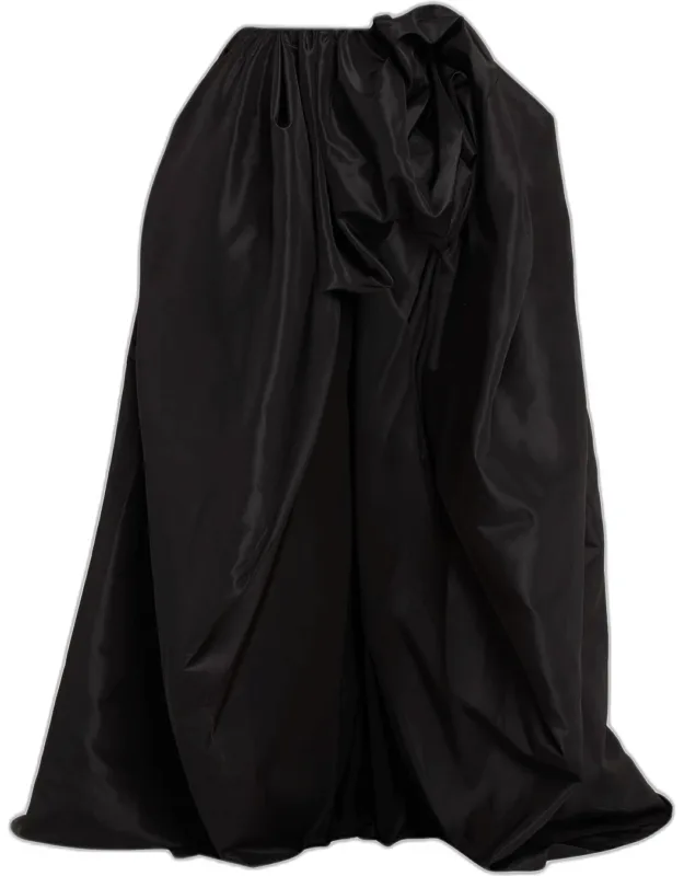 Hand-draped Taffeta Skirt