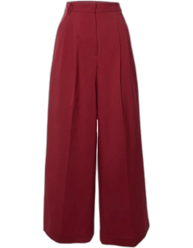 Wool Wide Leg Pants