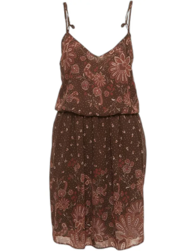 Paisley Print Chiffon Dress