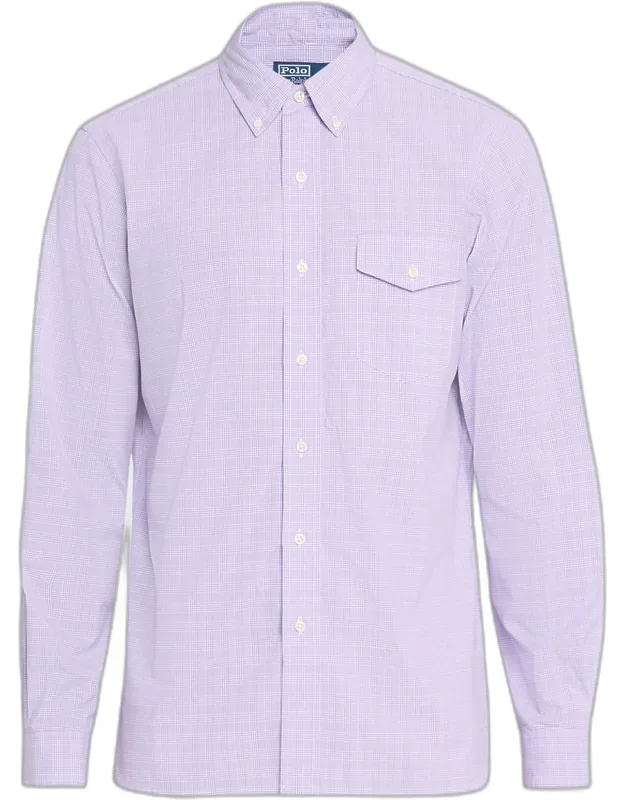 Glen Plaid Poplin Sport Shirt