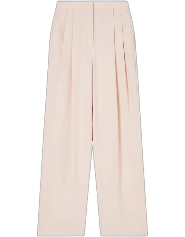 Pleated Straight-leg Trousers