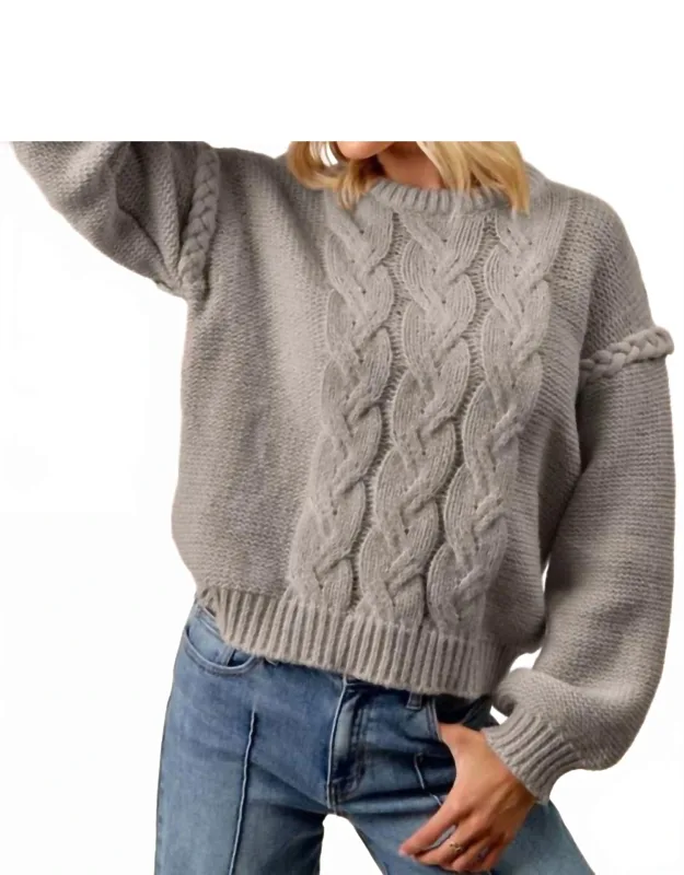Braided Knit Sweater