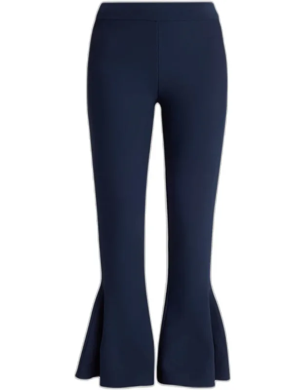Knit Peplum Flare Pants