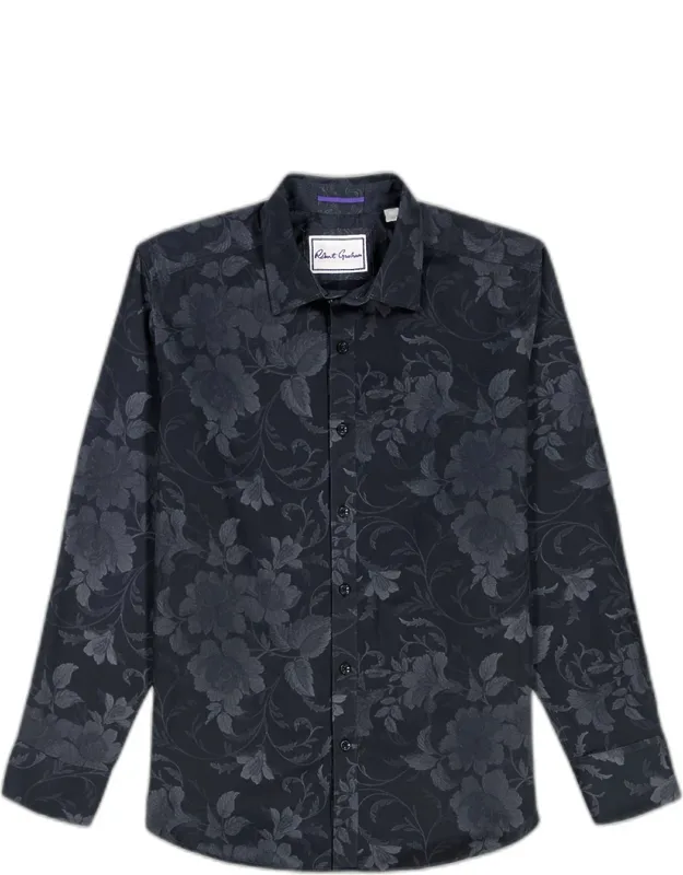 Barnsworth Jacquard Floral Button-down Shirt