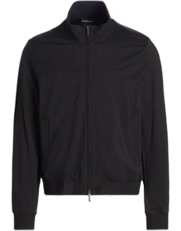 Seersucker Bomber Jacket