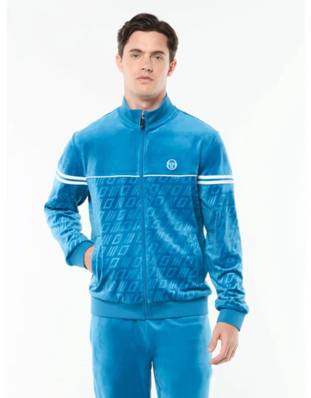 _bandiera Track Jacket With Luxe Texture And Debossed Motif_