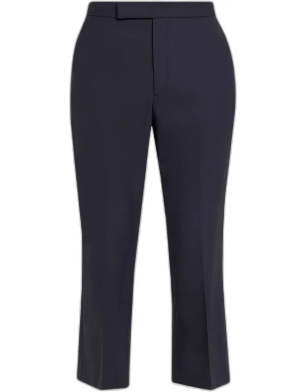 High-rise Straight-leg Crop Trousers