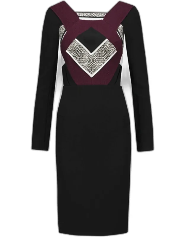 Textured Crepe Mini Dress