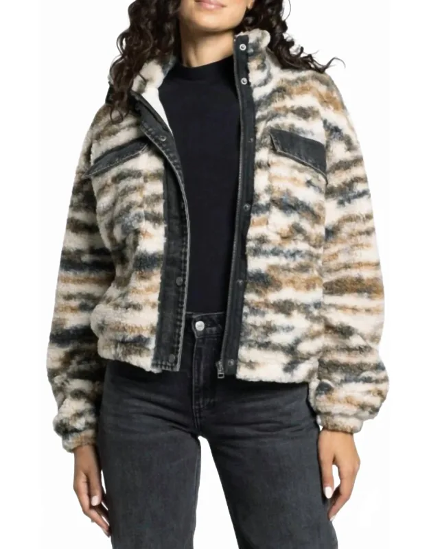 Leona Fluffy Faux-shearling Jacket