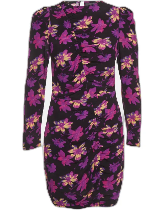 Floral Printed Crepe Mini Dress