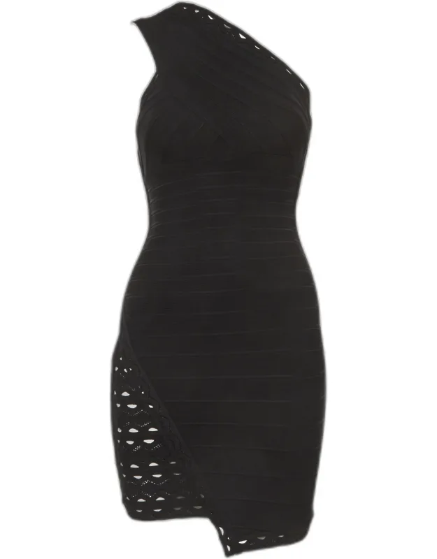 Stretch Knit One Shoulder Mini Dress