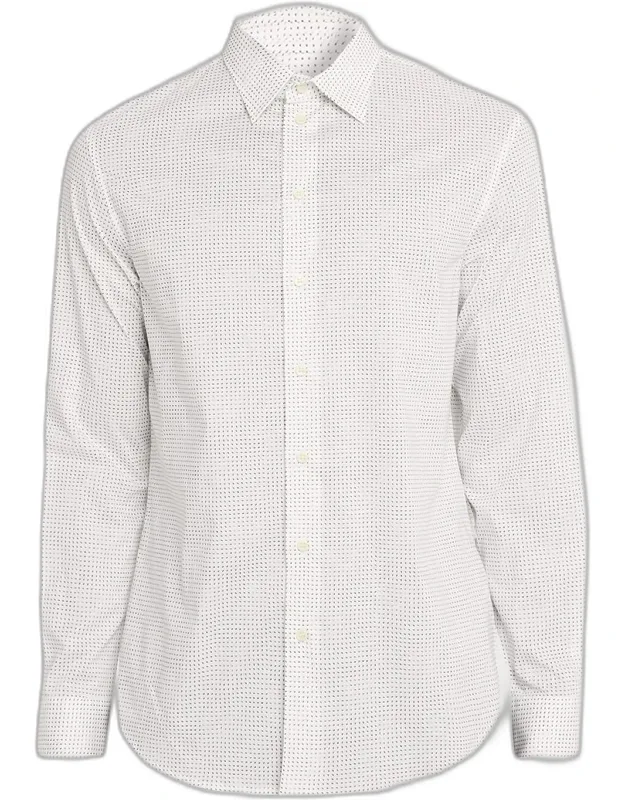 Cotton Micro-pattern Sport Shirt