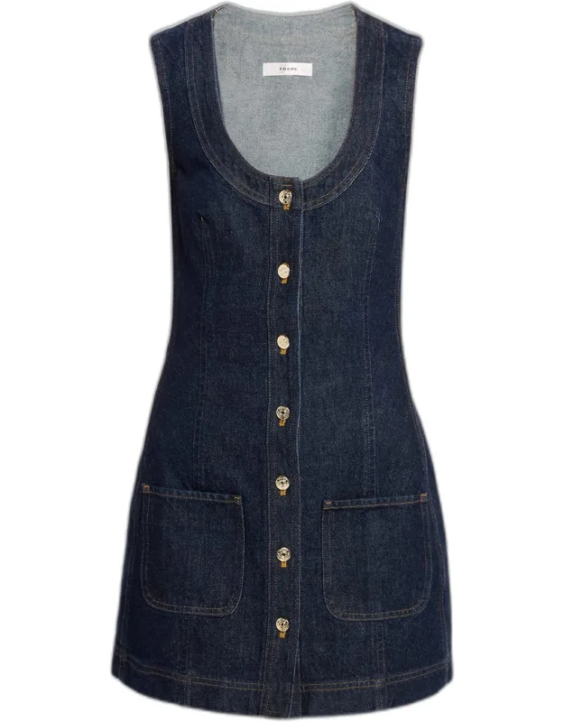 Patch Pocket Mini Dress