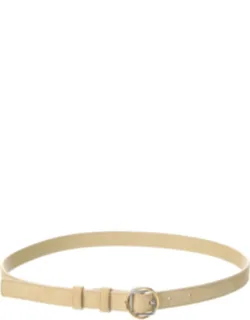Salon Thin Croc-embossed Suede Belt