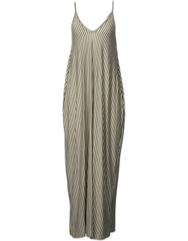 Striped Stretch-modal Jersey Maxi Dress