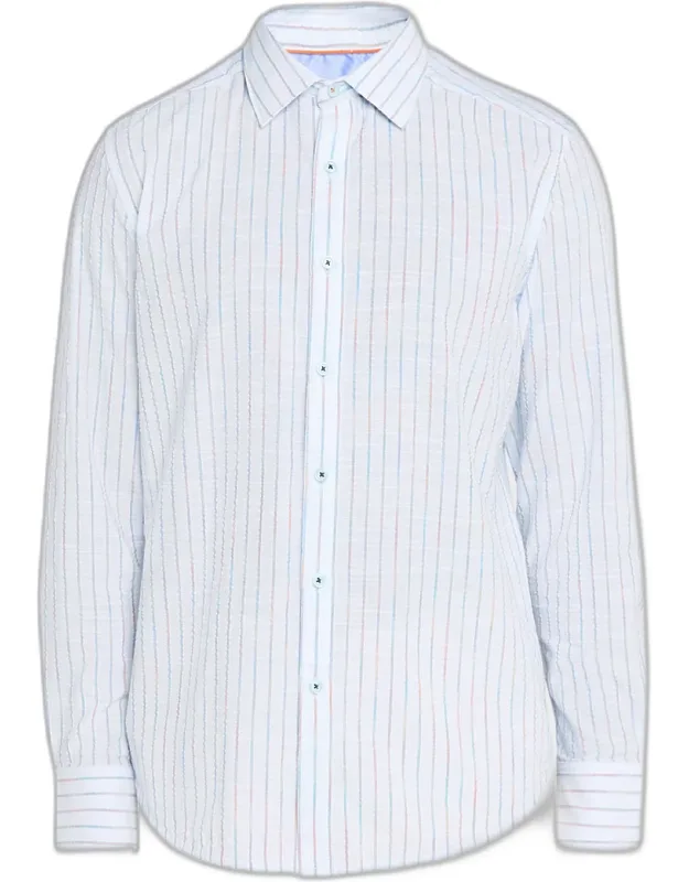 Wythburn Multicolor Stripe Cotton Sport Shirt