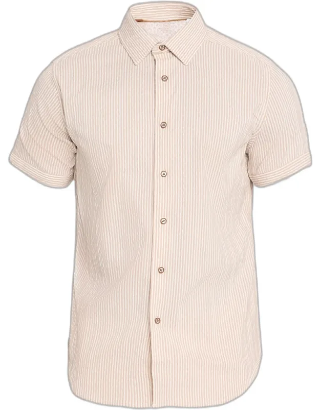 Fornillo Seersucker Short-sleeve Shirt