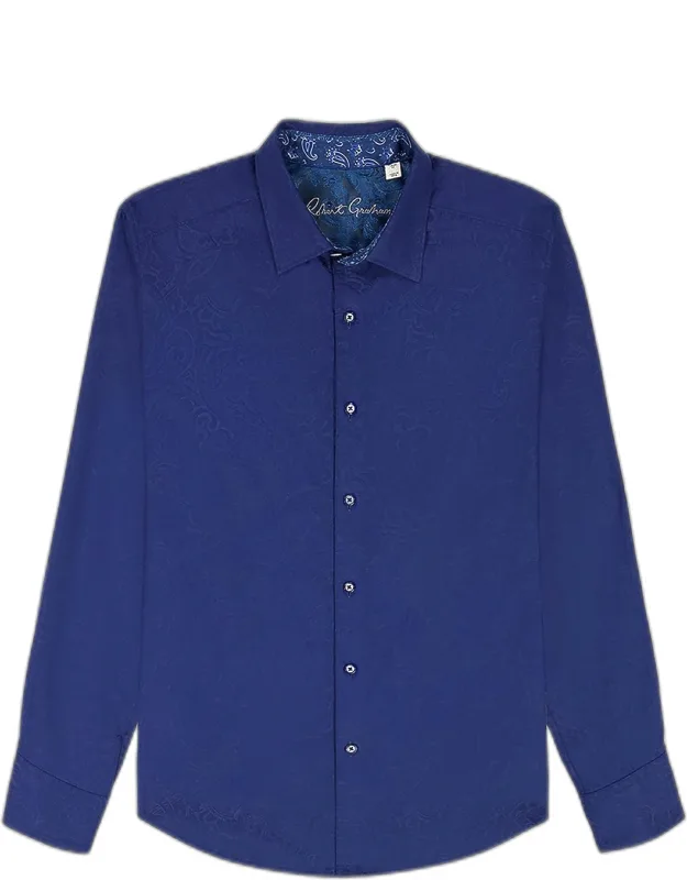 Hudson Cotton-stretch Tonal Paisley Sport Shirt