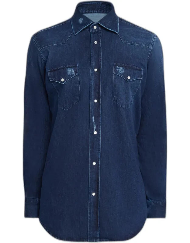 Texas Western Snap-front Denim Shirt