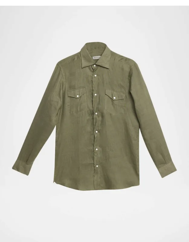Texas Linen Button-front Shirt