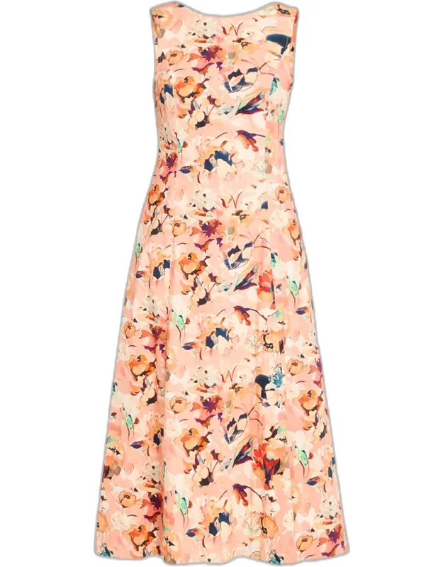 Floral Cotton Midi Dress
