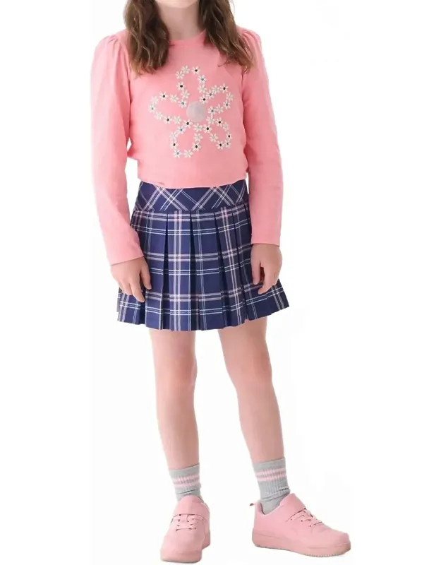 Plaid Pleated Skirt