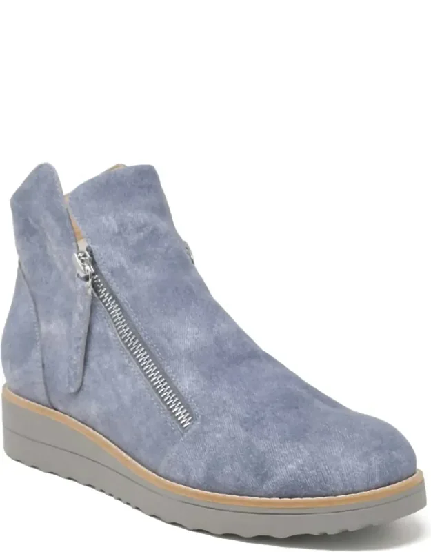 Ohmy Sneakers In Washed Denim Leather
