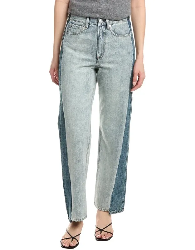 Shea High-rise York Spliced Ankle Straight Jeans