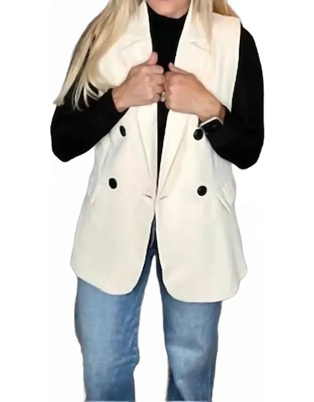 Double Breasted Blazer Vest