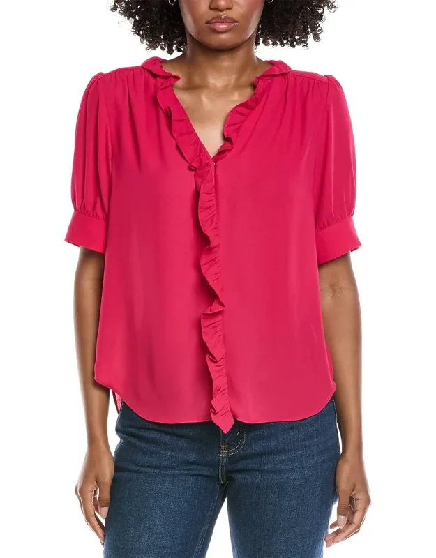 Puff Sleeve Ruffle Top