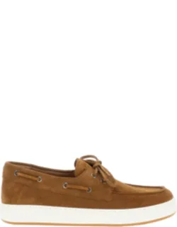Suede Sneakers With Leather Laces