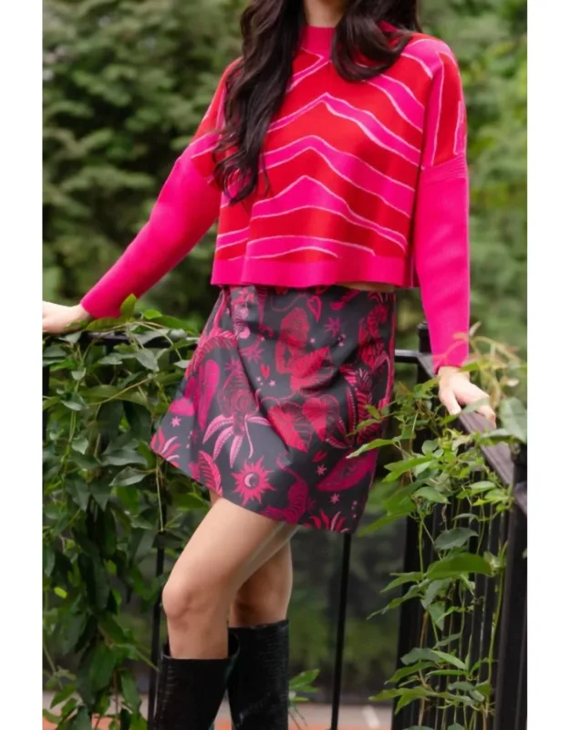 Pamela Skirt In Zebra Lounge With Right Amount Of Leg And Fit Flattering