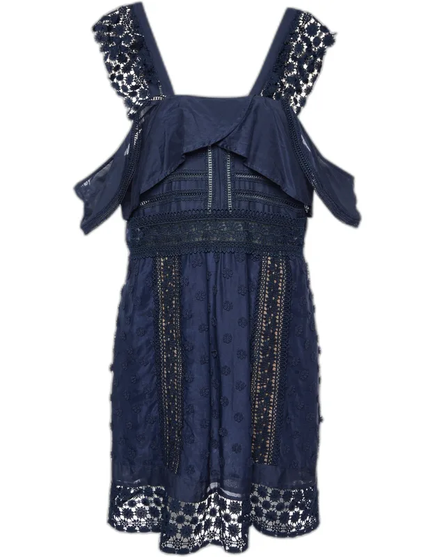 Lace Paneled Bluebell Midi Dress