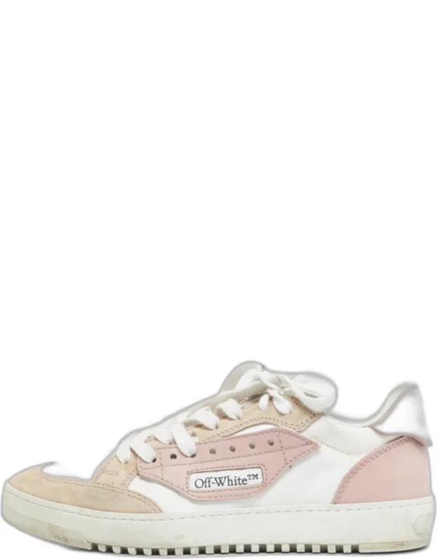 Multicolor Leather And Suede Lace-up Sneakers