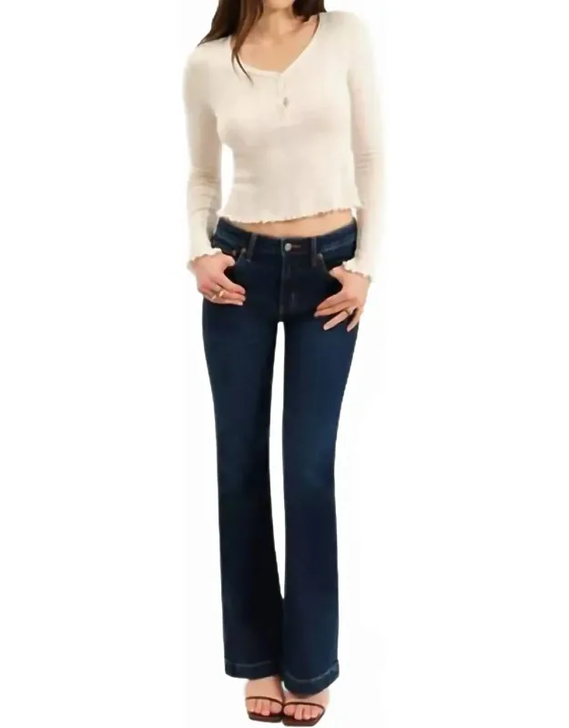 Heartbreaker Mid Rise Flare Jeans - Vintage-inspired Comfort And Stretch