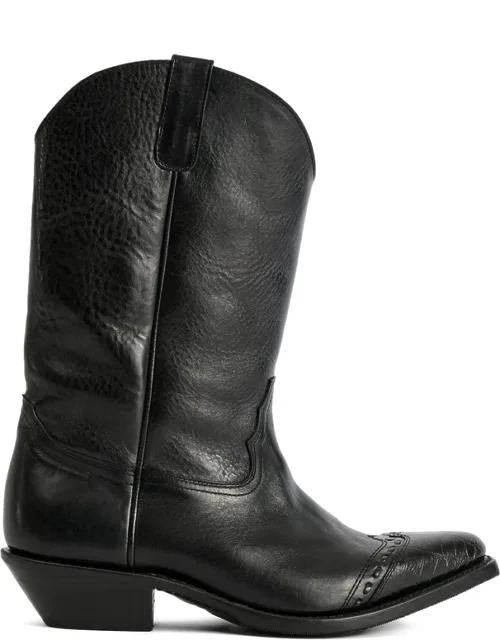 Consultant Pointed-toe Leather Boots