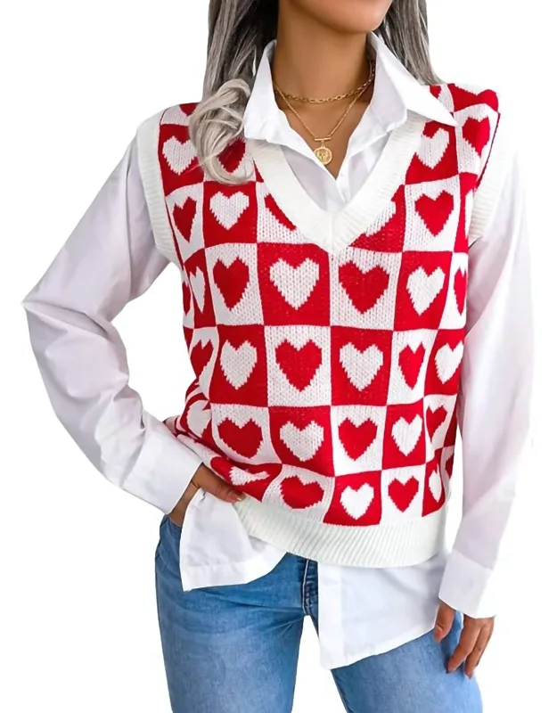 Heart Sweater Vest