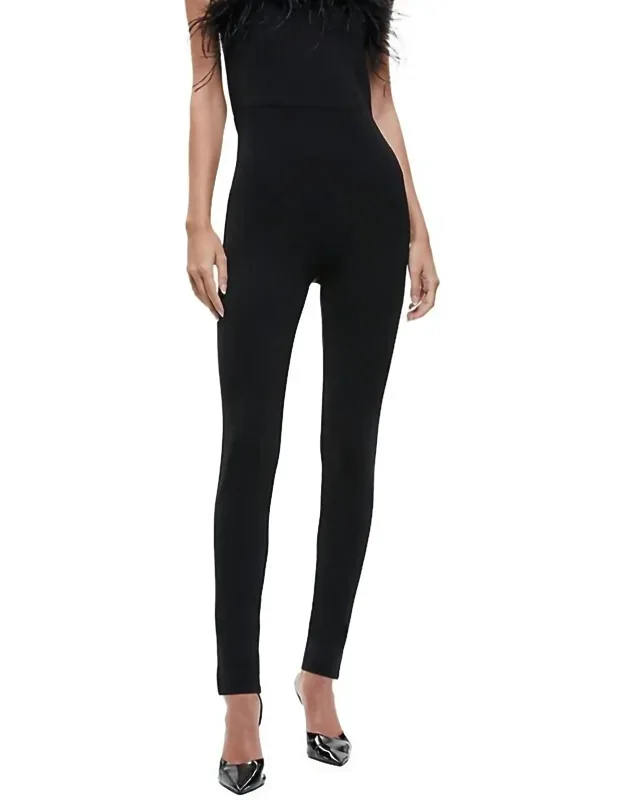 Feather Trim Jumpsuit