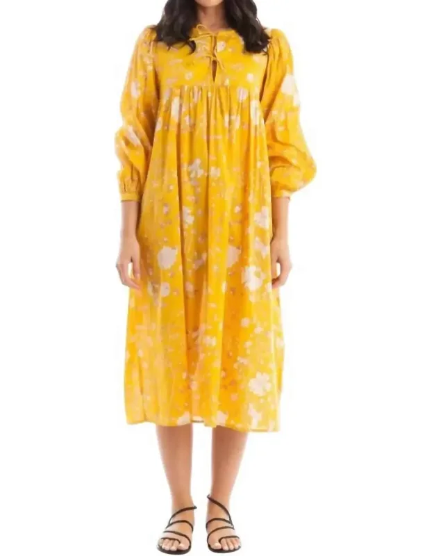 Hamsa Garden Midi Dress