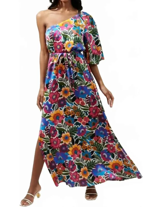 One Shoulder Maxi Dress