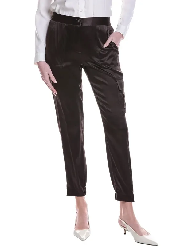 Lux Cargo Silk-blend Pants