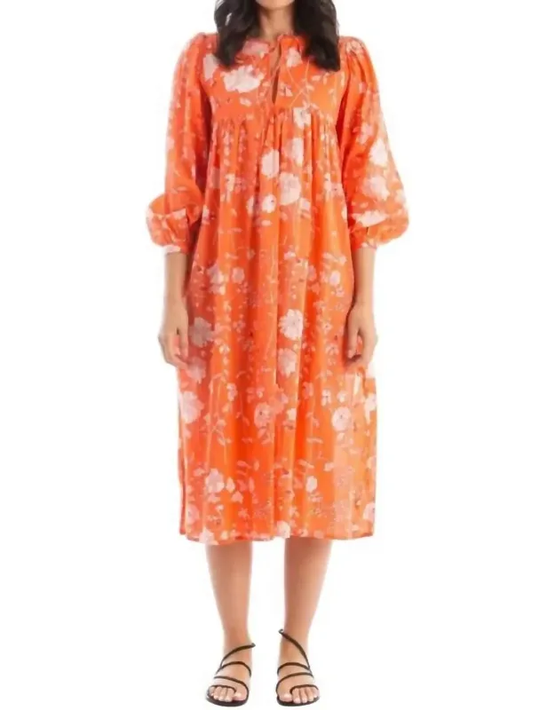 Hamsa Garden Midi Dress