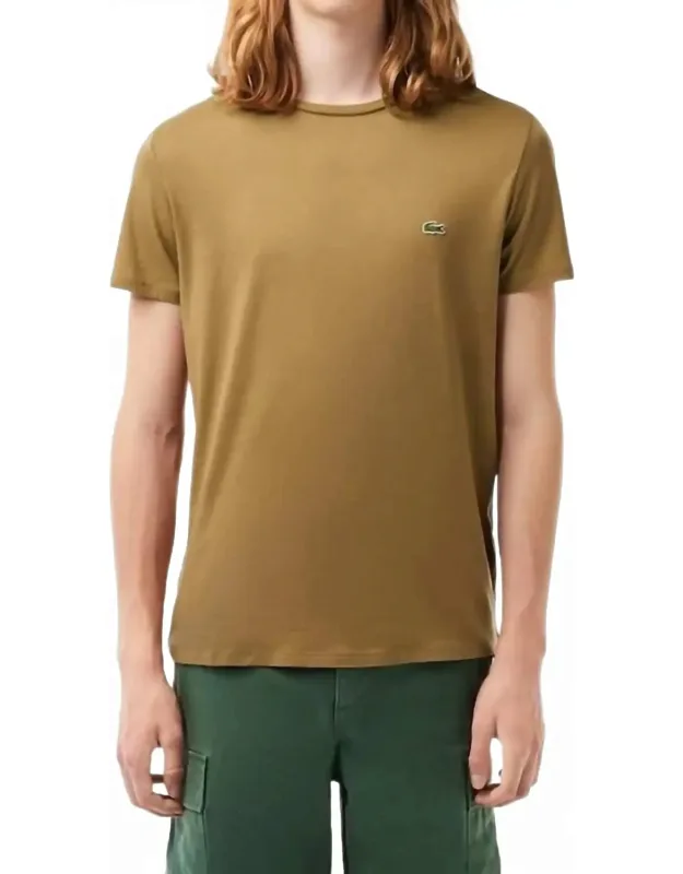 Short Sleeve Crew Neck Pima Cotton Jersey T-shirt