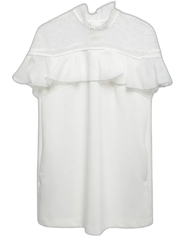 Knit Ruffled Sleeveless Mini Dress