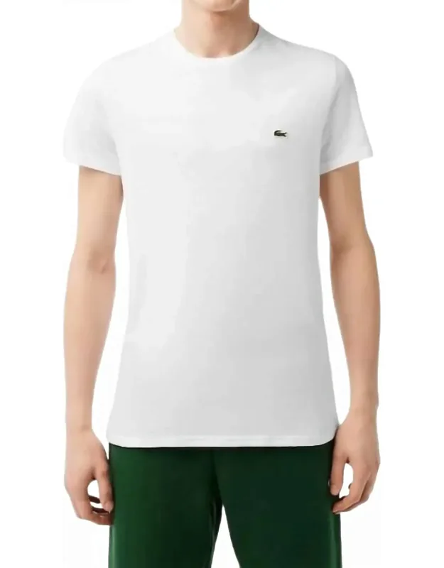 Short Sleeve Crew Neck Pima Cotton Jersey T-shirt